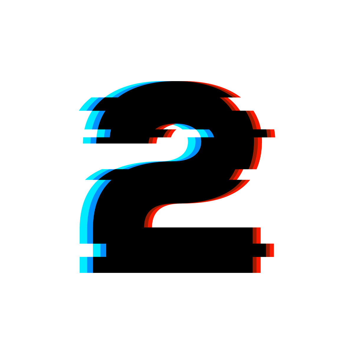 —pngtree—glitch numbers 2 vector on 5994688